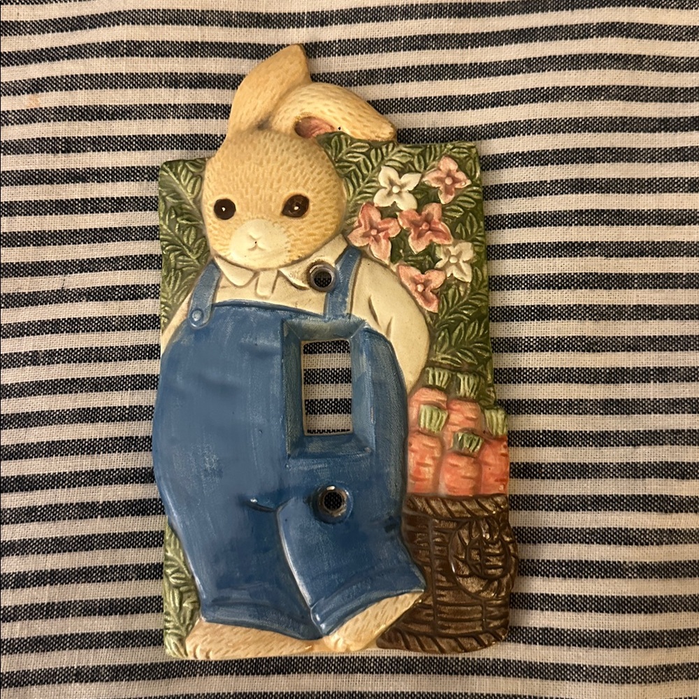 Vintage Takahashi light switch cover  Light Switch Cover - Blue and Green
